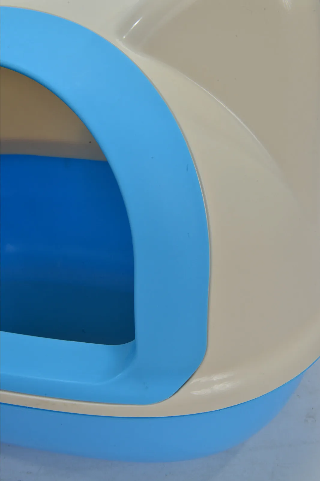 Hooded Cat Litter Box w/ Scoop, Easy Clean, 52cm, Blue - YES4PETS