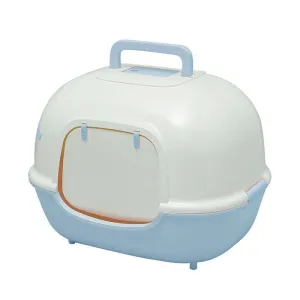 Iris Wide Hooded WNT 510 Cat Litter Box (Blue)