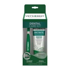 Vet’s Best Toothbrush and Enzymatic Toothpaste Set For Dogs