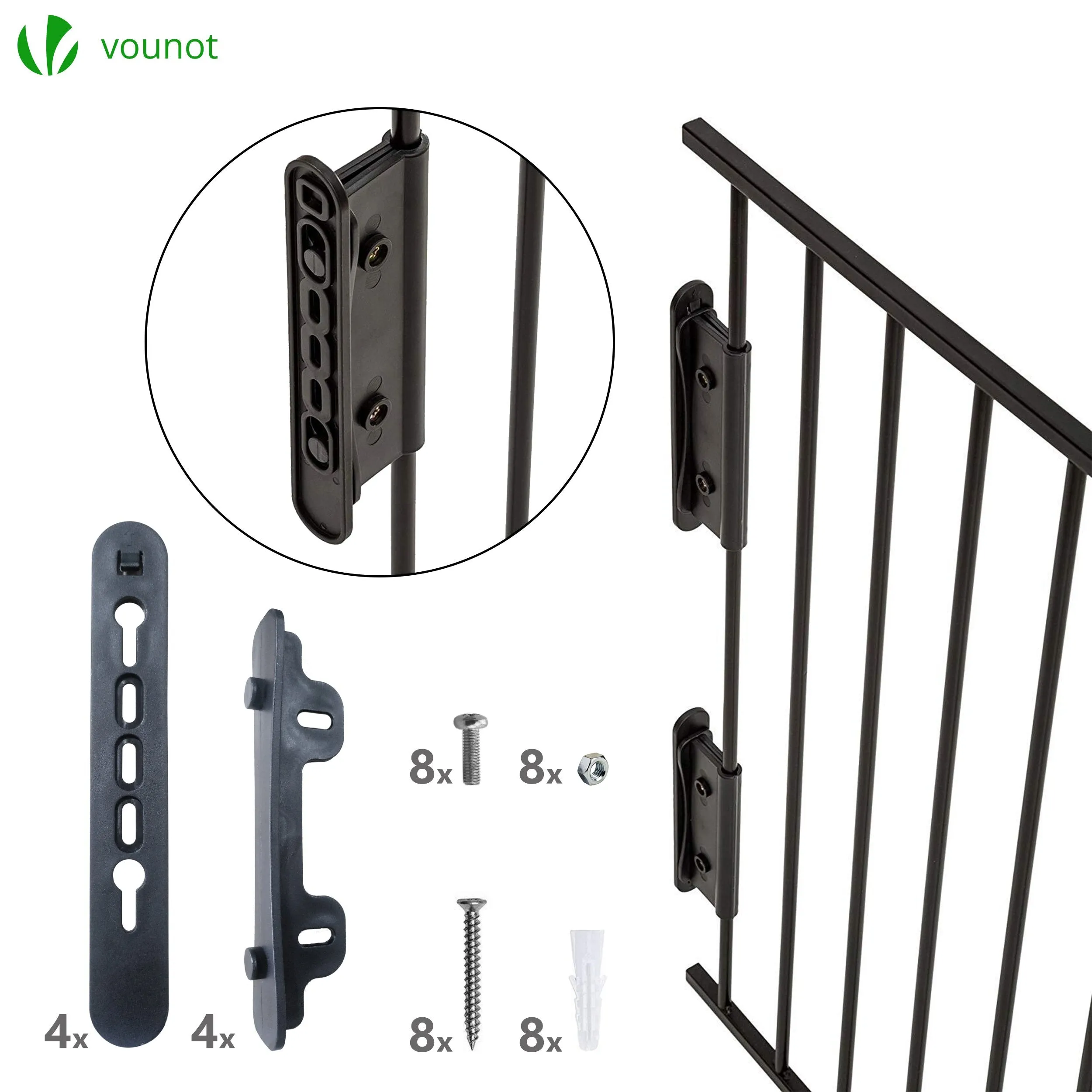 VOUNOT 5 Panel Metal Fire Guard, Hearth Gate, Fire Gate, Fireplace Pet Fence 300cm